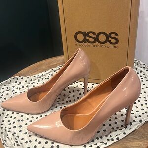 ASOS Penza Pointed high heel in Beige New in Box